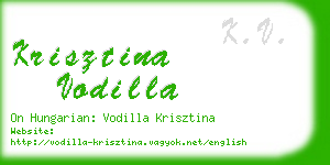 krisztina vodilla business card